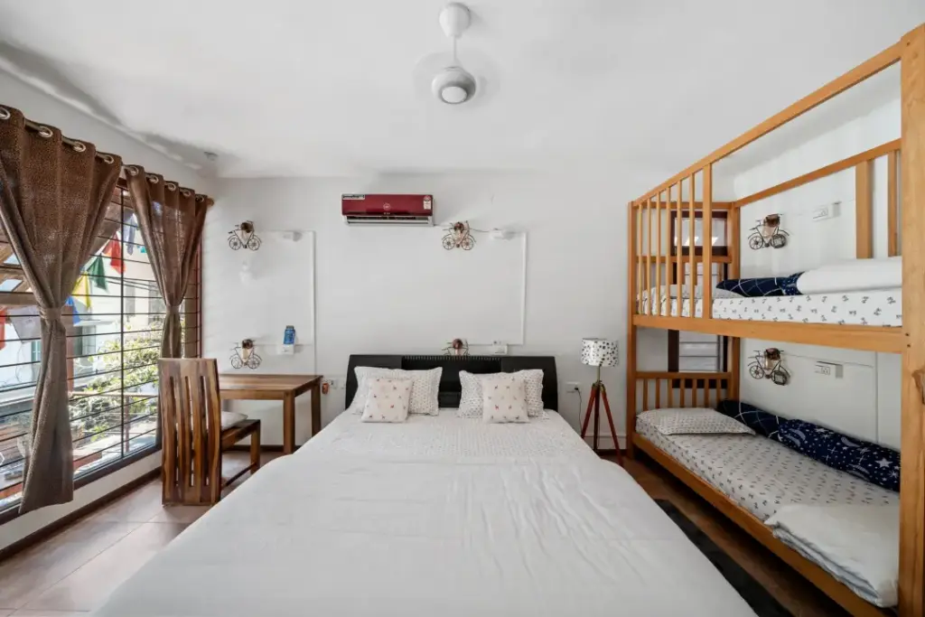 Clean and spacious living room of a Spacez villa in Bengaluru for peaceful stays