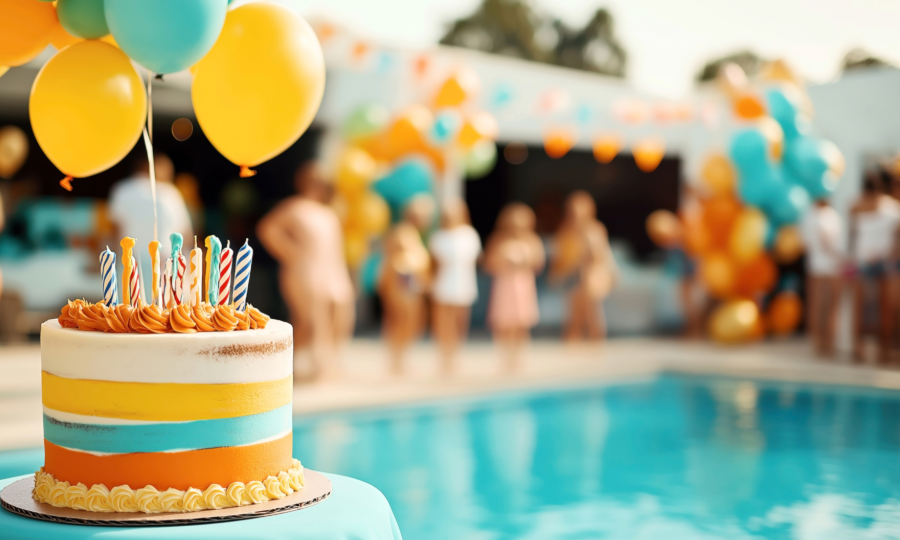 Private villa in Bengaluru decorated for a birthday party — outdoor garden and  pool setup by Spacez